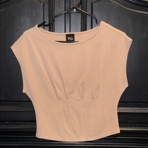 W5 Women's Beige Crop Top